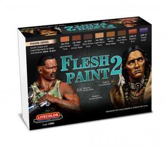 LIFECOLOR CE03 Flesh Paint Set 2 8 x 22 ml