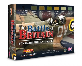 LIFECOLOR CS35 Battle Of Britain, Royal Air Force Colors 6 x 22 ml