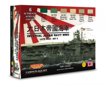 LIFECOLOR CS37 Imperial Japan Navy WWII, Late War, Set N. 2 6 x 22 ml
