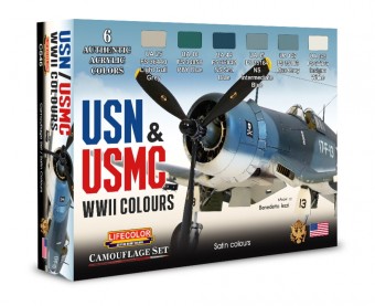 LIFECOLOR CS46 USN & USMC WWII Colors 6 x 22 ml