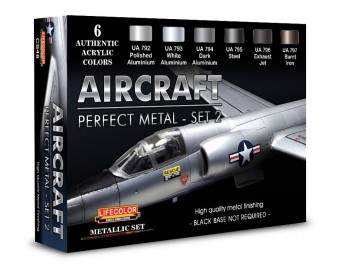LIFECOLOR CS48 Aircraft Perfect Metals Set 2 6 x 22 ml