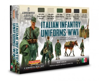 LIFECOLOR CS50 Italian Infantry Uniforms WWI 6 x 22 ml