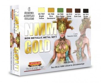 LIFECOLOR CS53 NMM Non Metallic Metal Set 1 GOLD 6 x 22 ml