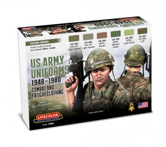 LIFECOLOR CS61 US Army Uniforms 1948-1980 6 x 22 ml