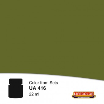 LIFECOLOR NUA416 Verde Telo Mimetico Camouflage Green Sheet 22 ml