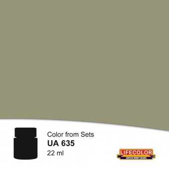 LIFECOLOR NUA635 Medium Green-Grey MS3 22 ml