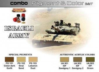 Lifecolor SPG01 Pigment&Color Set Israeli Army 
