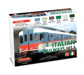 LIFECOLOR XS19 Italian Railways Set # 4 6 x 22 ml