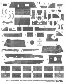 MENG-Model SPS-077 German Medium Tank Sd.Kfz.171 Panther Ausf.A Early Production Zimmerit Decal 1:35