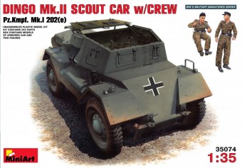 MiniArt 35074 Dingo Mk II ( Pz.Kpfw.MK 1 202 (e)) w/crew 1:35
