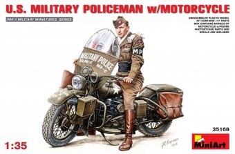 MiniArt 35168 U.S. Military Policeman w/Motorcycle 1:35