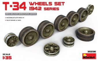 MiniArt 35236 T-34 Wheels Set. 1942 Series 1:35