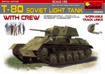 MiniArt 35243 T-80 Soviet Light Tank w/Crew.Special Edition 1:35