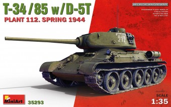 MiniArt 35293 T-34-85 w/D-5T. Plant 112. Spring 1944 1:35