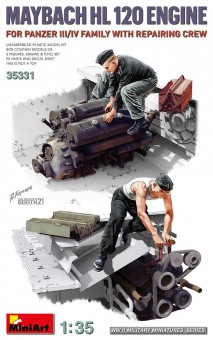 MiniArt 35331 Maybach HL 120 Engine for Panzer III/IV Family w/Repair Crew 1:35