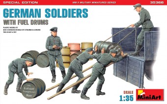 MiniArt 35366 German Soldiers w/ Fuel Drums. Special Edition (35041 & 35597 6 drums) 1:35