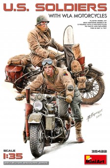 MiniArt 35422 U.S. Soldiers w/ WLA Motorcycles 1:35