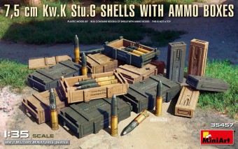 MiniArt 35457 7,5 cm Kw.K Stu.G Shells with Ammo Boxes 1:35