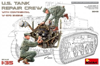 MiniArt 35461 U.S. Tank Repair Crew w/Continental W-670 Engine 1:35