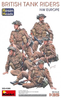 MiniArt 35496 British Tank Riders (NW Europe). Resin Heads 1:35