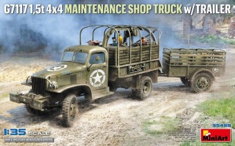 MiniArt 35498 G7117 1,5t 4x4 Maintenance Shop Truck w/Trailer 1:35