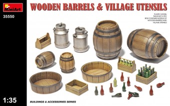 MiniArt 35550 Wooden Barrels & Village Utensils 1:35