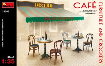 MiniArt 35569 Cafe Furniture & Crockery 1:35