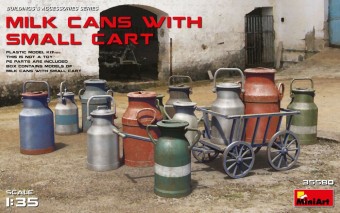 MiniArt 35580 Milk Cans with Small Cart 1:35