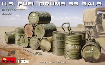 MiniArt 35592 U.S. Fuel Drums (55 Gals.) 1:35