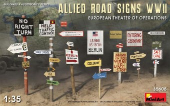 MiniArt 35608 Allied Road SignsWWII. European Theatre of Oper. 1:35
