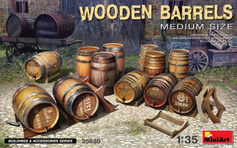 MiniArt 35630 Wooden Barrels. Medium Size 1:35