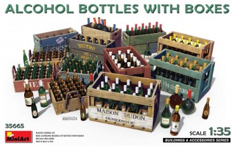 MiniArt 35665 Alcohol Bottles w/Boxes 1:35