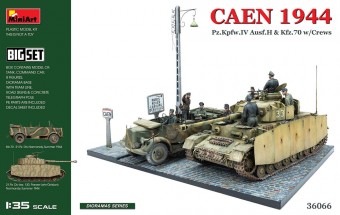 MiniArt 36066 Caen 1944: Pz.Kpfw.IV Ausf.H & Kfz.70 w/Crews. Big Set 1:35