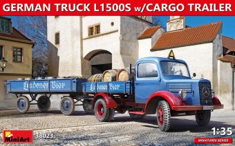 MiniArt 38023 German Truck L1500S W/Cargo Trailer 1:35
