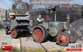 MiniArt 38033 German Industrial Tractor D8511 Mod. 1936 with Cargo Trailer (1 Figure) 1:35