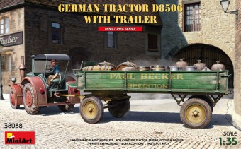 MiniArt 38038 German Tractor D8506 with Trailer 1:35