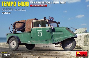 MiniArt 38059 Tempo E400 StahlblechPritsche 3-Wheel Truck 1:35