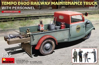 MiniArt 38063 Tempo E400 Railway Maintenance Truck with Personnel 1:35