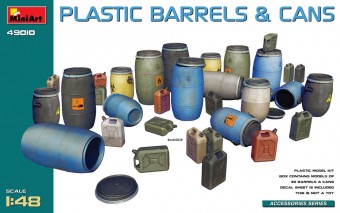 MiniArt 49010 Plastic Barrels & Cans 1:48