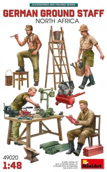 MiniArt 49020 German Ground Staff w/Accessories. North Africa 1:48