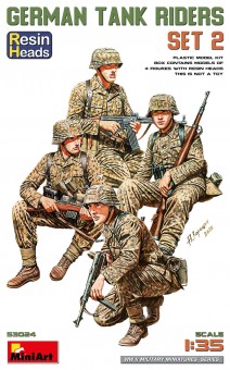 MiniArt 53024 1:35 German Tank Riders Set 2. Resin Heads