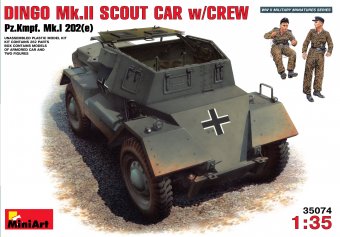 MiniArt 35074 DINGO Mk.II SCOUT CAR w/CREW Pz.Kmpf. Mk.I 202(e) 1:35