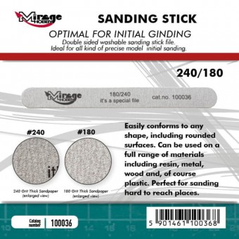 Mirage Hobby 100036 MIRAGE Sanding Stick Double Grid 180/240 