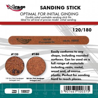Mirage Hobby 100037 MIRAGE Sanding Stick Double Grid 120/180 