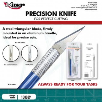 Mirage Hobby 100069 MIRAGE Precision Knife + 5 blades (BLUE) 