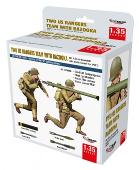 Mirage Hobby 350002 TWO US RANGERS TEAM WITH BAZOOKA 1:35