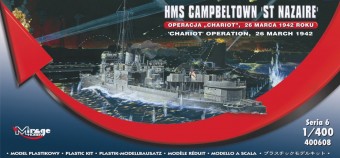 Mirage Hobby 400608 HMS Campbeltown 'St Nazaire' 'Chariot' Operation, 26 March 1942 1:400