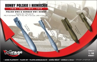 Mirage Hobby 448001 German WWI Bombs 1918-1939 & 1914-1918 1:48