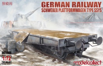 Modelcollect UA72086 German Railway Schwerer Plattformwagen Type ssys 1+1 pack 1:72