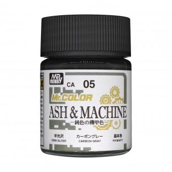 Mr. Hobby CA-05 Ash and Machine Carbon Gray, Semi-Gloss (18 ml) - Mr. Color Ash and Machine